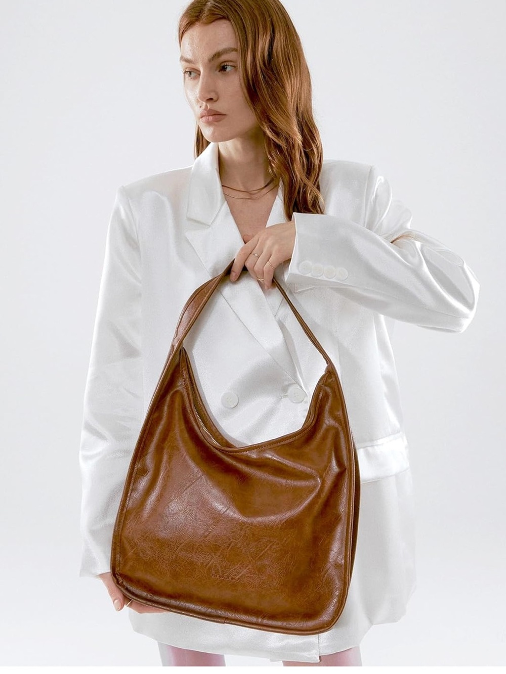 Hobo Purse, PU Leather Shoulder Bag, Tote Handbag for Work and Travel new